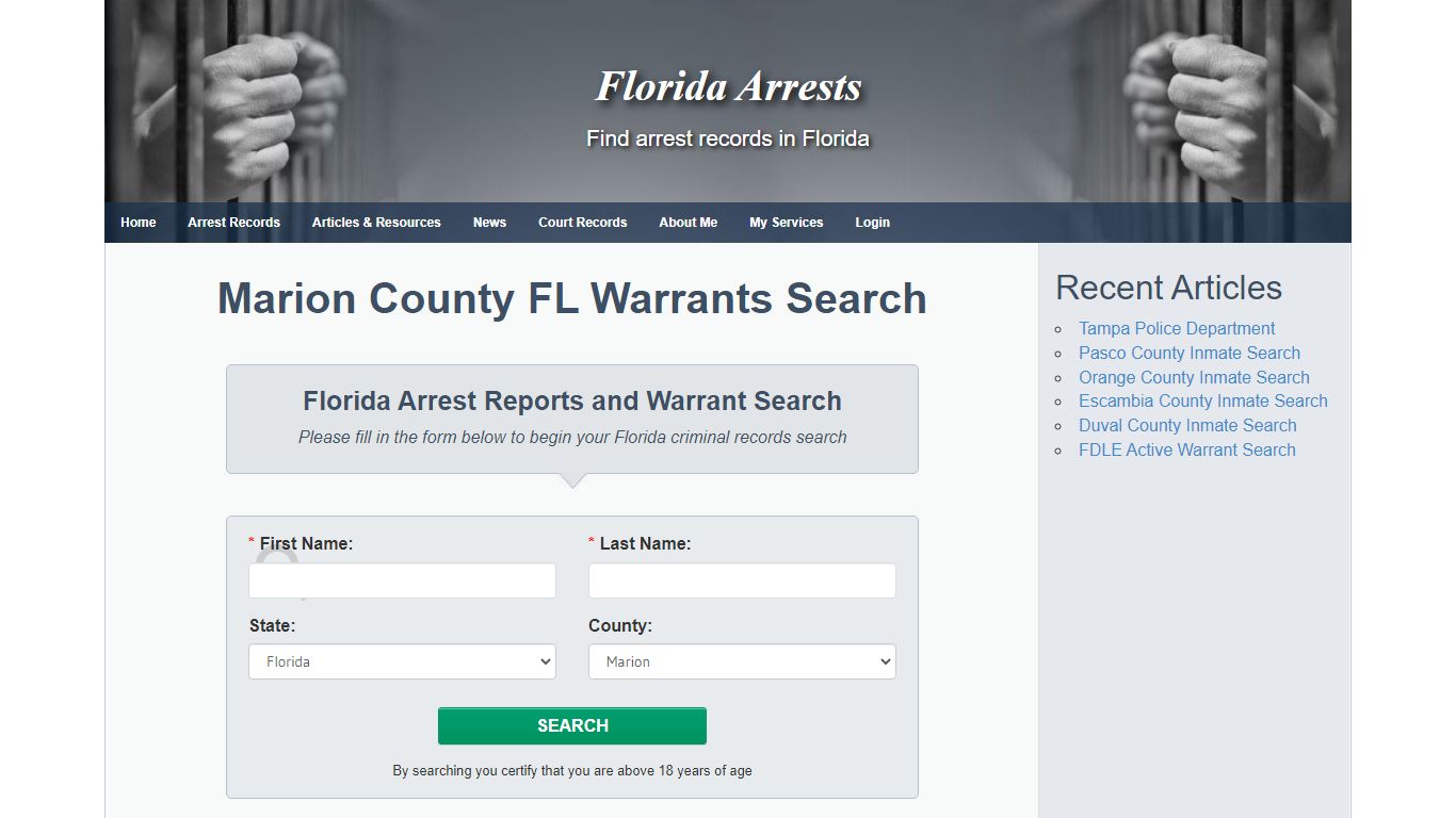 Marion County FL Warrants Search - Florida Arrests